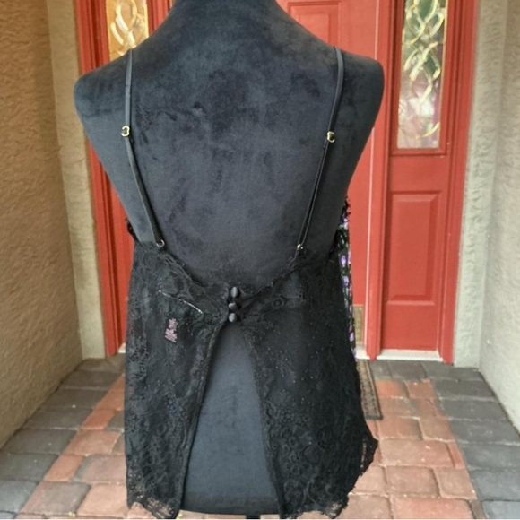 Victoria's Secret Black and Purple Floral Fairy Boho Glam Camisole - Picture 5 of 6